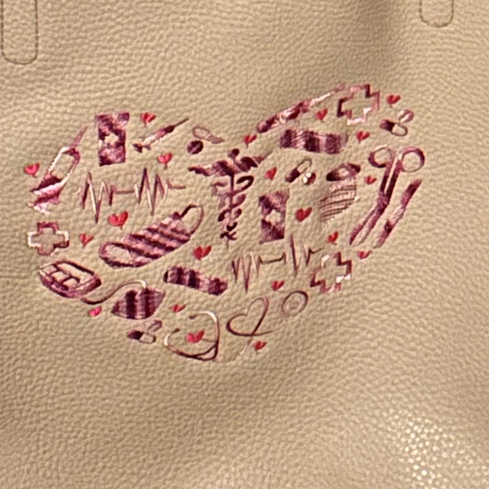 ❤️Nurse Tote Bag-Pink Lining-Medical Heart Design - Picture 3 of 6